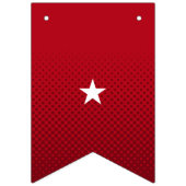 Eerste Periode Leuk Donkerrood Groovy Lettering Vlaggetjes (Tweede vlag)