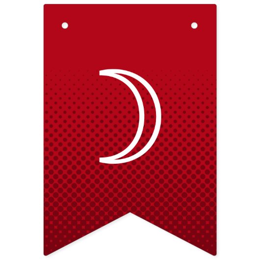 Eerste Periode Leuk Donkerrood Groovy Lettering Vlaggetjes (Eerste vlag)