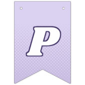 Eerste Periode Leuke Lavendel Paarse Funky Letteri Vlaggetjes (Derde vlag)