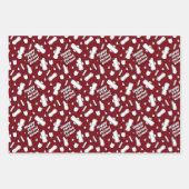 Eerste Periode Partij Rood Wit Pad Patroon Tekst Inpakpapier Vel (Voorkant 2)