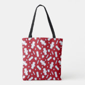 Eerste Periode Party Donkerrood Tampon Pad Tote Bag (Achterkant)