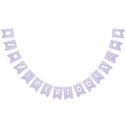 Eerste periode Pastel Paars Cute Tampon Pad Patter Vlaggetjes (Alle)