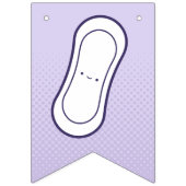 Eerste periode Pastel Paars Cute Tampon Pad Patter Vlaggetjes (Tweede vlag)