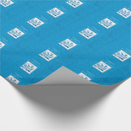 Eerste persbericht, tarwe, druiven blauw cadeaupapier