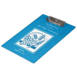 Eerste persbericht, tarwe, druiven blauw klembord