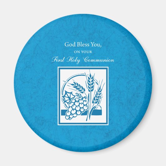 Eerste persbericht, tarwe, druiven blauw magneet (Voorkant)