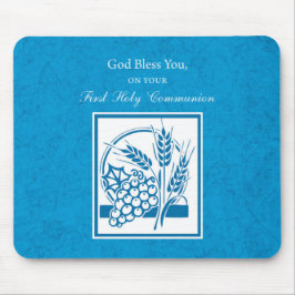 Eerste persbericht, tarwe, druiven blauw muismat