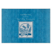 Eerste persbericht, tarwe, druiven blauw snijplank (Voorkant)