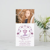 Eerste perskaart - Uitnodiging - Girl (Staand voorkant)