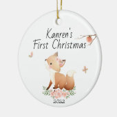 Eerste persoonlijke kerstmis, baby's eerste kerstm keramisch ornament (Links)