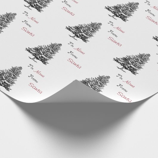 Eerste pine Aangepast aan en van Naam Cadeaupapier (Hoek)