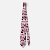 Eerste Pink Orchidee Formele Halsdas Stropdas (Voorkant)