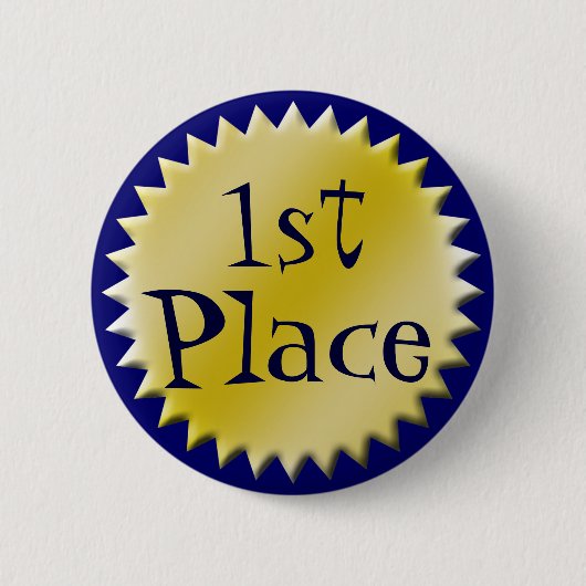 Eerste Plaats Award Button,  Ronde Button 5,7 Cm (Voorkant)