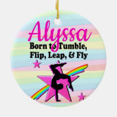 EERSTE PLAATS GYMNASTIEK KONINGIN KERAMISCH ORNAMENT (Achterkant)