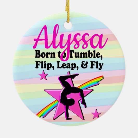 EERSTE PLAATS GYMNASTIEK KONINGIN KERAMISCH ORNAMENT (Achterkant)