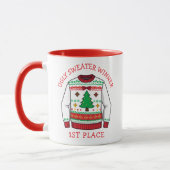 Eerste plaats lelijkste kersttrui winnaar mok (Links)
