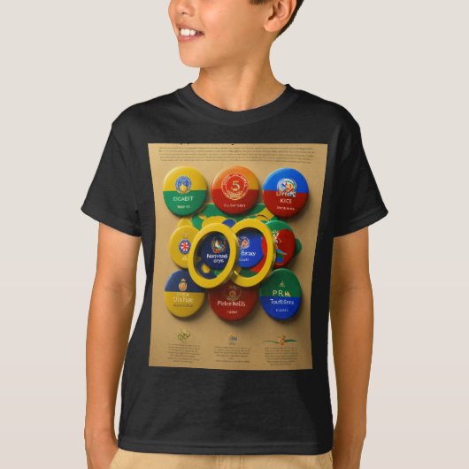 Eerste plaats Olympische gouden medaille badge T-shirt (Voorkant)