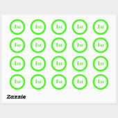 Eerste Plaats Prijs Groen Ronde Sticker (Vel)