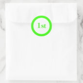Eerste Plaats Prijs Groen Ronde Sticker (Tas)
