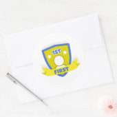 Eerste plaats ronde sticker (Envelop)