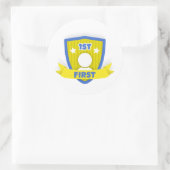 Eerste plaats ronde sticker (Tas)