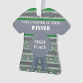 Eerste plaats Ugly Christmas Sweater Contest Winna Ornament (voorkant)