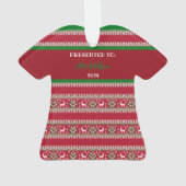 Eerste plaats Ugly Christmas Sweater Contest Winna Ornament (achterkant)