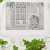 Eerste plan van New Town, Edinburgh 1767 Theedoek (Gevouwen)