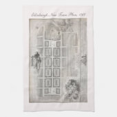 Eerste plan van New Town, Edinburgh 1767 Theedoek (Verticaal)