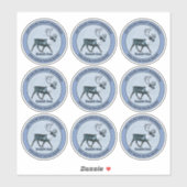 Eerste Polaire luchtlift Sqdn - Ondermaatse sticke Sticker (Vel)