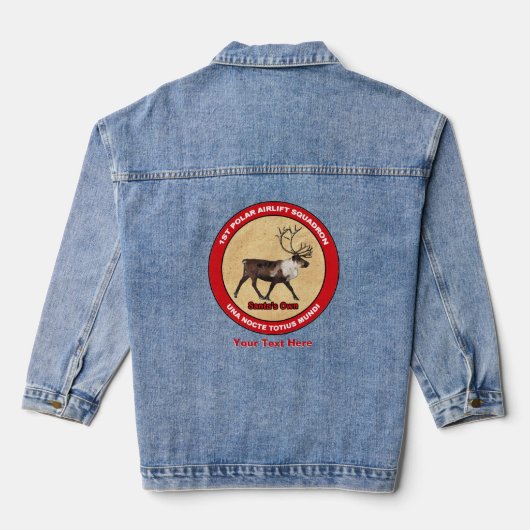 Eerste Polar Airlift Sqdn - Ondergedompeld Denim Jacket (Achterkant)