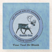 Eerste Polar Airlift Sqdn - Ondergedompeld Glazen Onderzetter (Voorkant)