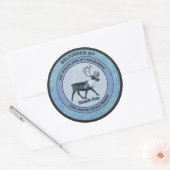 Eerste Polar Airlift Sqdn - Ondergedompeld Ronde Sticker (Envelop)