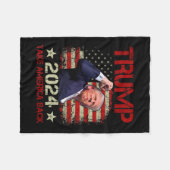 Eerste pomp geschoten op Trump 2024 Trump overleef Fleece Deken (Voorkant (Horizontaal))