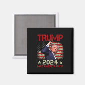 Eerste pomp geschoten op Trump 2024 Trump overleef Magneet (Voorkant / Achterkant)