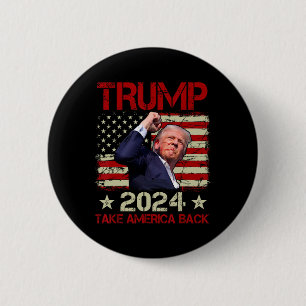Eerste pomp geschoten op Trump 2024 Trump overleef Ronde Button 5,7 Cm