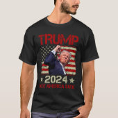 Eerste pomp geschoten op Trump 2024 Trump overleef T-shirt (Voorkant)