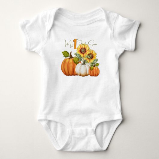 Eerste pompoenseizoen Baby Romper (Voorkant)