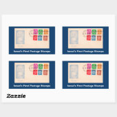 Eerste postzegels in Israël Rechthoekige Sticker (Vel)