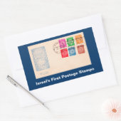 Eerste postzegels in Israël Rechthoekige Sticker (Envelop)