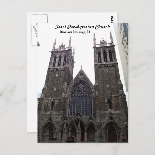 Eerste presbyteriaanse kerk briefkaart (Voorkant / Achterkant)