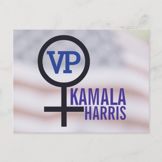 Eerste President Kamala Harris VP Briefkaart (Voorkant)