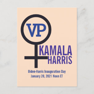 Eerste President Kamala Harris VP Briefkaart