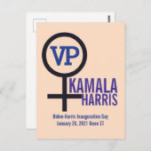 Eerste President Kamala Harris VP Briefkaart (Voorkant / Achterkant)