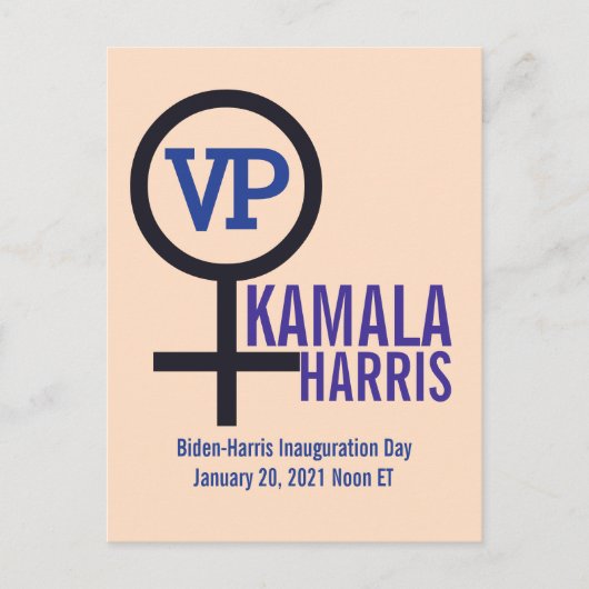 Eerste President Kamala Harris VP Briefkaart (Voorkant)