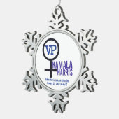 Eerste President Kamala Harris VP Tin Sneeuwvlok Ornament (Rechts)
