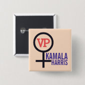Eerste President Kamala Harris VP Vierkante Button 5,1 Cm (Voorkant /achterkant)
