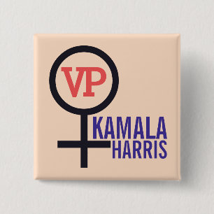 Eerste President Kamala Harris VP Vierkante Button 5,1 Cm