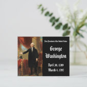 Eerste President van de Verenigde Staten George Wa Briefkaart (Staand voorkant)