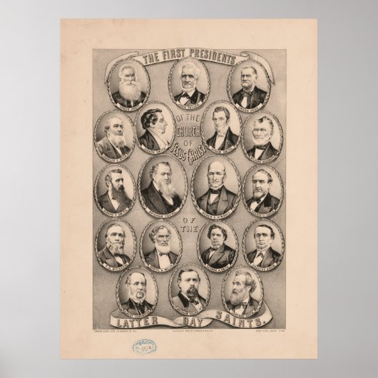 Eerste Presidenten van de Mormoonkerk (1879) Poster (Voorkant)